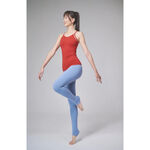 YOGA FLOW Barbie Tank - 細肩帶側邊簍空長版上衣 - 緋紅 Scarlet, , large