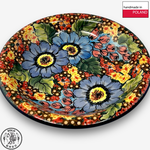 【SOLO Vintage】Cerraf Polish Pottery 22.5cm Dinner Plate Deep Plate Where Flowers Bloom Deeply Series Made in Poland, , large
