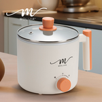 【MOLIJIA】1.8L-M28 Double-Layer Anti-Scalding Non-Stick Fast Cooking Pot- Simple White, , large