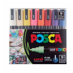 【UNI 三菱】 水性筆組 1.8-2.5mm  16色/組 PC-5M/16C , , large