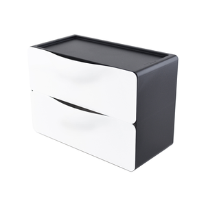 [O-Life] Stackable Desktop Drawer Cabinet-2 Drawers Black Model