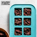 官方直營【Souper Cubes】多功能食品級矽膠保鮮盒10格_湖水綠2入組(30ML/格), , large