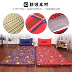 [台客嚴選] 英倫皇家熊竹面單人透氣床墊附枕 學生床墊 學生床墊 外宿床墊 台灣製, , large