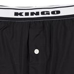 KINGO-大尺碼-男 排汗 平口彈性內褲-黑-443910, , large