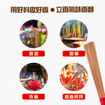 金德恩 GS MALL 台灣製造 1尺3 惠安水沉煙供立香 禪修香 香品 祭拜香 點好香 好香 供香 1尺3香 立香 沉香, , large