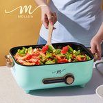 【MOLIJIA】5.3L-M24 Multifunctional Non-stick Electric Cooker with Stainless Steel Steaming Plate - Macaron Green, , large