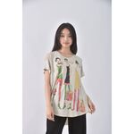(F) sen圖案灰色短袖上衣二手衣, , large