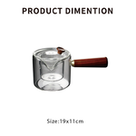 【 SK Delicate Life】木柄耐熱玻璃泡茶壺 (不含玻璃杯) 居家日常泡茶 手沖咖啡器具 下午茶與朋友共享  K7702, , large