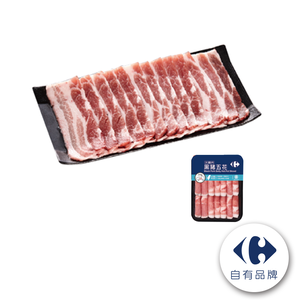 【台灣豬】家樂福冷凍黑豬五花烤肉片(每盒約250克)