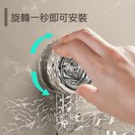 【APEX】波紋旋轉真空吸盤直排置物架 透明灰銀, , large