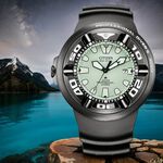 CITIZEN 星辰 PROMASTER 限量 光動能300米潛水手錶 送禮-黑x夜光 BJ8055-04X, , large