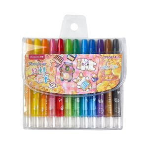 12-Color Short Twist Crayons &ndash; Style B
