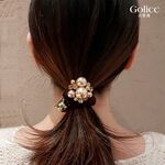 【Gulicc】古莉可 髮圈 小香風珍珠水鑽氣質高馬尾髮圈, , large