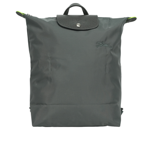 LONGCHAMP Le Pliage M 再生帆布中型折疊後背包/石墨灰