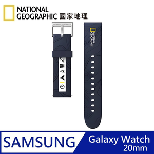 National Geographic Smart Galaxy Watch Strap Silicone Watch Strap Applicable to Galaxy Watch 20mm - Navy Blue 