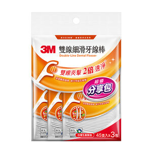 3M細滑牙線棒雙線分享包135支