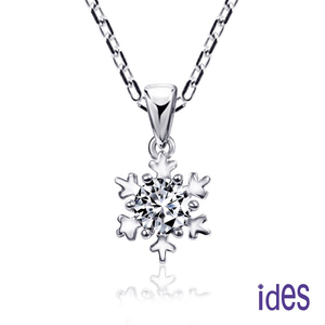 [ides愛蒂思] 情人禮32分F/VS1頂級3EX車工鑽石項鍊/雪花