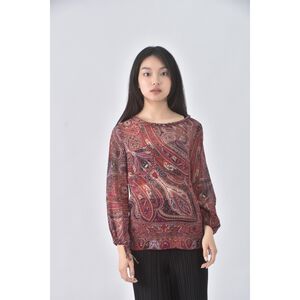 (S) sportmax質感變形蟲紅色長袖上衣二手衣