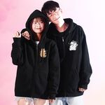 JZ TEE 貓咪&哈士奇-珍珠攻擊 抗寒保暖重磅內刷毛外套, , large