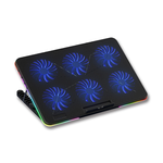 CKT-Y5_BK Six Cyclone RGB glare laptop cooling pad[E-KIT Technology lnc.], , large