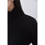 (S) lativ質感坑紋黑色長袖上衣二手衣, , large