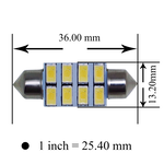 [PA LED] 雙尖 36MM  8晶 5630 SMD LED 室內燈 閱讀燈 化妝燈 牌照燈 行李箱燈 白光, , large