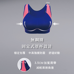 【可蘭霓Clany】MIT獲獎撞色顯瘦涼感防震加大尺碼無鋼圈M-2XL運動內衣活力藍6965-57, , large