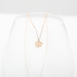 【Angel & Me】愛 蓮花 s925 純銀 厚鍍 18k 玫瑰金 項鍊 生日禮, , large
