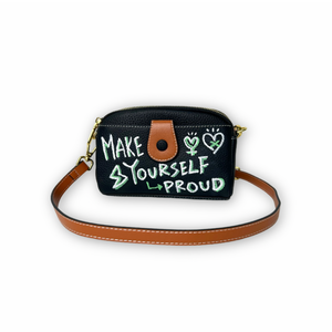 Square black waist bag (S)