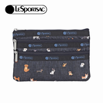 Lesportsac 3-Zip Cosmetic 三層拉鍊化妝包 收納包 盥洗包 女包 男包(像素小狗)  品號：15114864, , large