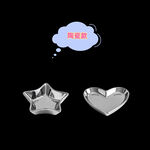 【A&R】創意輕奢香氛蠟燭盤 - 心形銀色款, , large