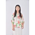 (S) yumi kim質感花卉白色長袖上衣二手衣, , large