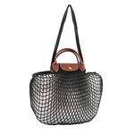 LONGCHAMP LE PLIAGE FILET 二用漁網包/黑色, , large