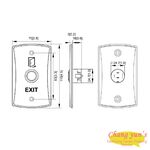 昌運監視器 鋅合金面板 門禁開關 開門按鈕 緊急按鈕 NO 常開, , large