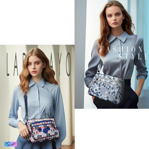 灰色圓點輕量斜背包（限量福利品）