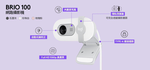 【 Logitech 羅技 】Brio 100 石墨灰 順暢 視訊通話 網路攝影機, , large