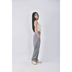 (M) 高腰西裝素色灰色長褲二手衣, , large