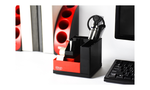 【O-Life】 Rotating Tape Stand Storage Box - Black and Red, , large
