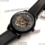 [星晴錶業]ARMANI手錶,42mm,AR00001玫瑰金色錶面黑錶殼深黑色真皮皮革錶帶款, , large