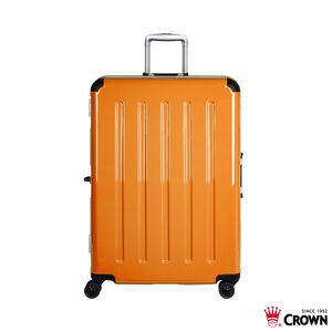 【CROWN皇冠】C-FH509 鋁框拉桿箱 27吋-橘色