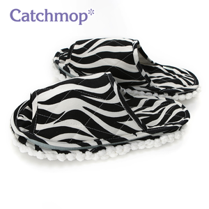 【THE LOEL】韓國製神奇抹布系列- Catchmop 神奇鞋底加厚清潔拖鞋 (斑馬紋) 🎉雙12優惠(12/1~12/14)-買就送 Catchmop 多用途圓形清潔布1入裝