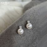 【Gulicc 】古莉可 耳環 法式輕奢鋯石珍珠耳環, , large