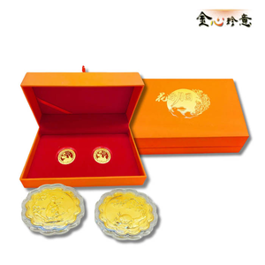 [意創趨術]花好月圓雙兔純金金幣組 0.2g
