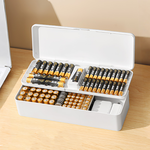 【上手家居】電量檢測電池盒 雙層白色(收納盒/電池收納盒/電池檢測器), , large