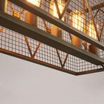 【H&R安室家】 53x29x30cm小號長方鐵網吊燈 ZA0116, , large