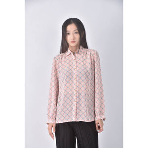 (L) bardaus排扣粉色長袖上衣二手衣