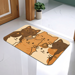 【怪獸】瑪思特 30秒瞬吸 軟式珪藻土吸水地墊 北歐動物系列 (60x40cm) -喵星小隊, , large