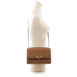 TORY BURCH Miller 荔枝皮革翻蓋肩背/斜背二用包/木棕色, , large