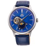ORIENT 東方錶 Sun & Moon 小鏤空日月相機械錶-41.5mm RA-AS0103A, , large