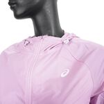 Asics 女 連帽 外套 亞洲版 運動 慢跑 路跑 涼感 透氣 輕量 拉鍊口袋 粉紫 [2012C953-500], , large